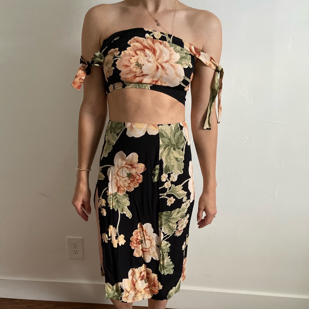 Reformation two piece floral set